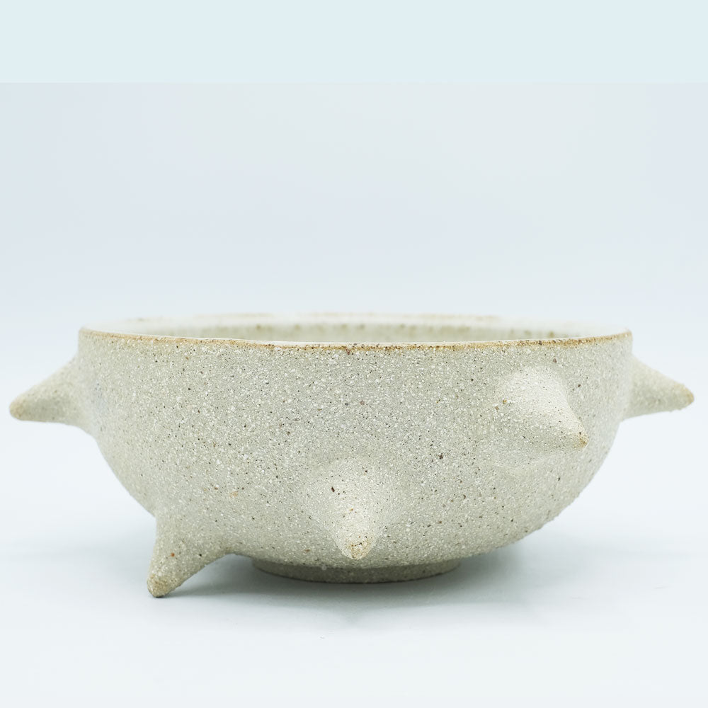 Wide Large Spiked PURO Bowl in cream