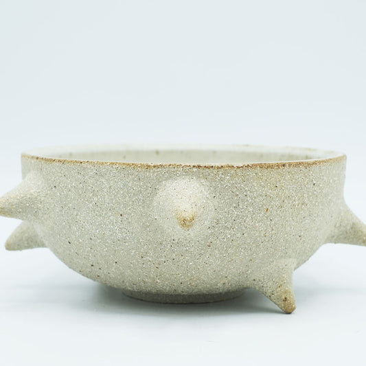 Wide Large Spiked PURO Bowl in cream